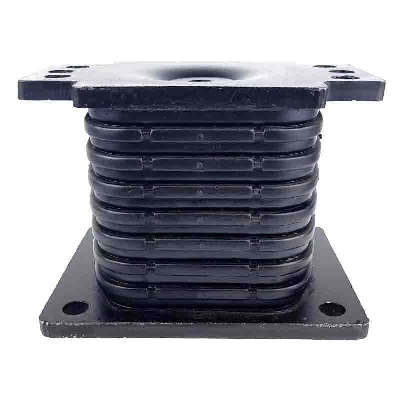 Volvo Leaf Spring Rubber Mounting 20390836 Front View Volvo leaf spring rubber mounting 20390836 black rubber block with steel plate