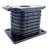 mechanic installing Volvo 20390836 rubber spring on truck rear bogie